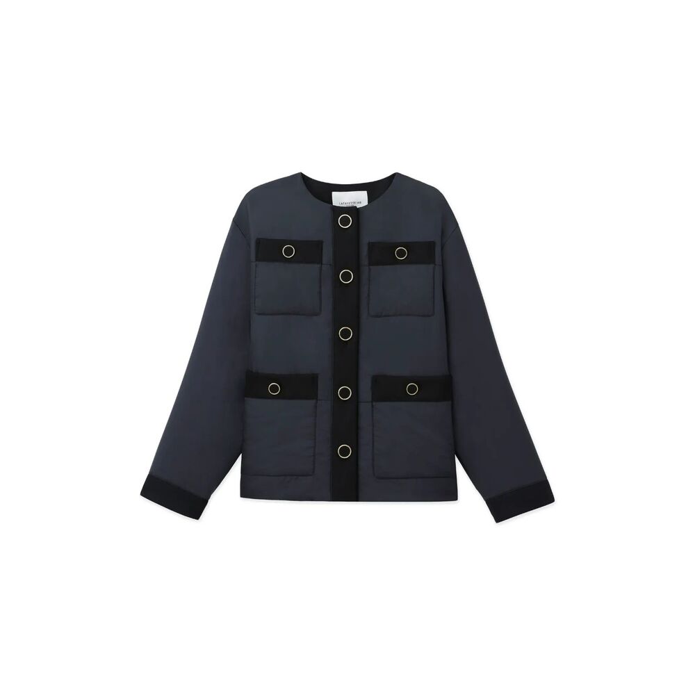 Lafayette 148 Patch Pocket Insulated Jacket Black 2X Excellent Condition